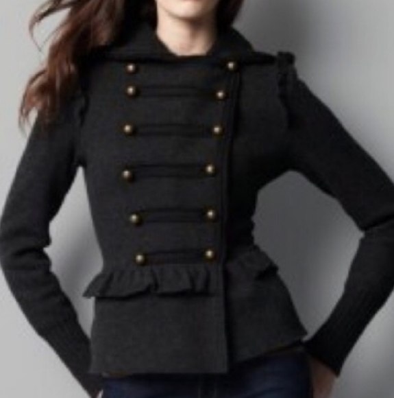 LOFT Jackets & Blazers - Loft Gray Wool Military Style Blazer